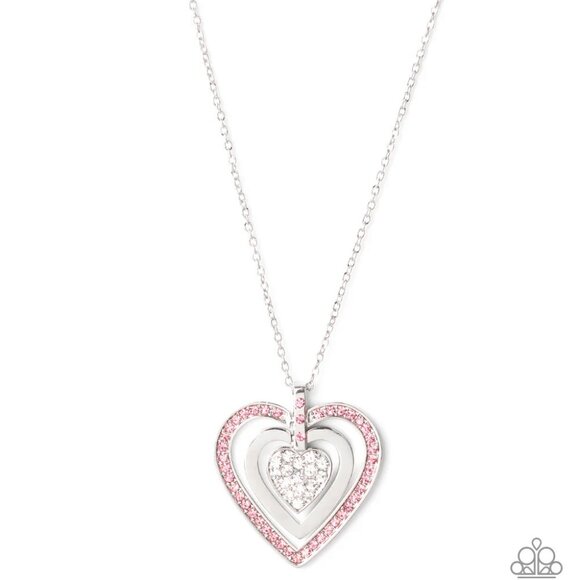 Paparazzi Jewelry Accessories - Bless Your Heart - Pink Necklace - Vintage - Picture 5 of 6